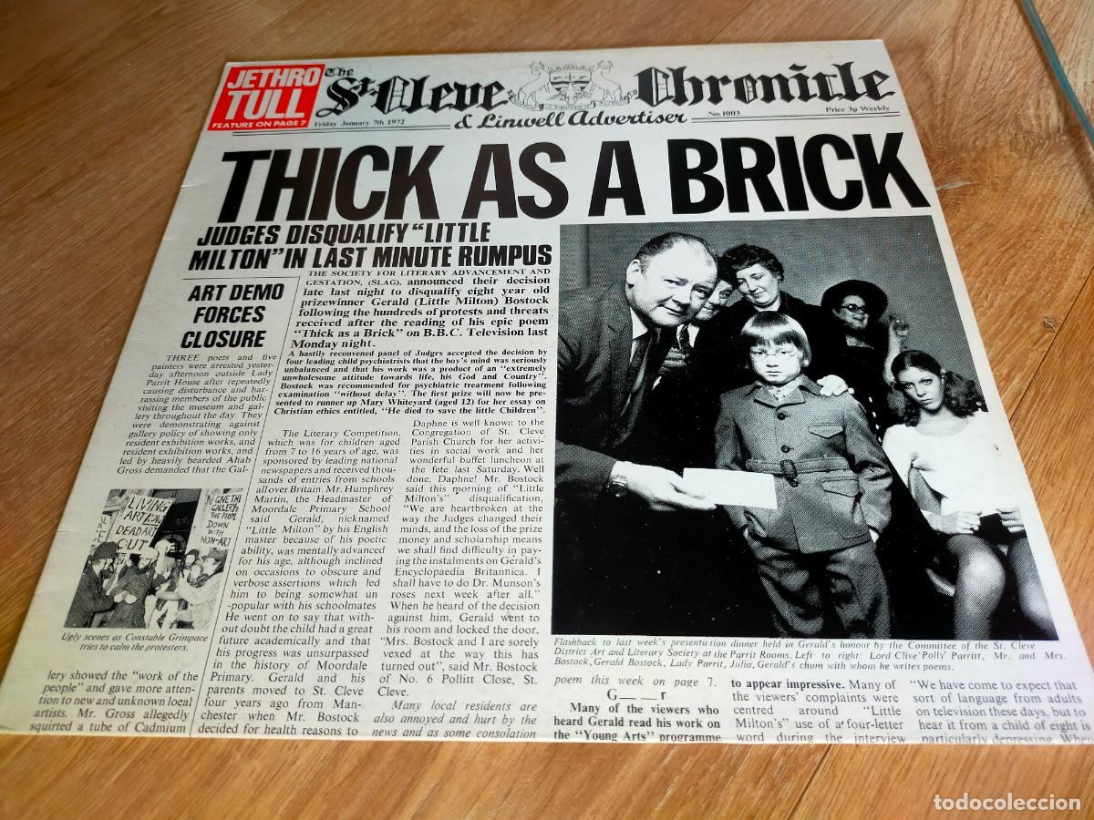 Discos de vinilo: JETHRO TULL-THICK AS A BRICK-EN MUY BUEN ESTADO