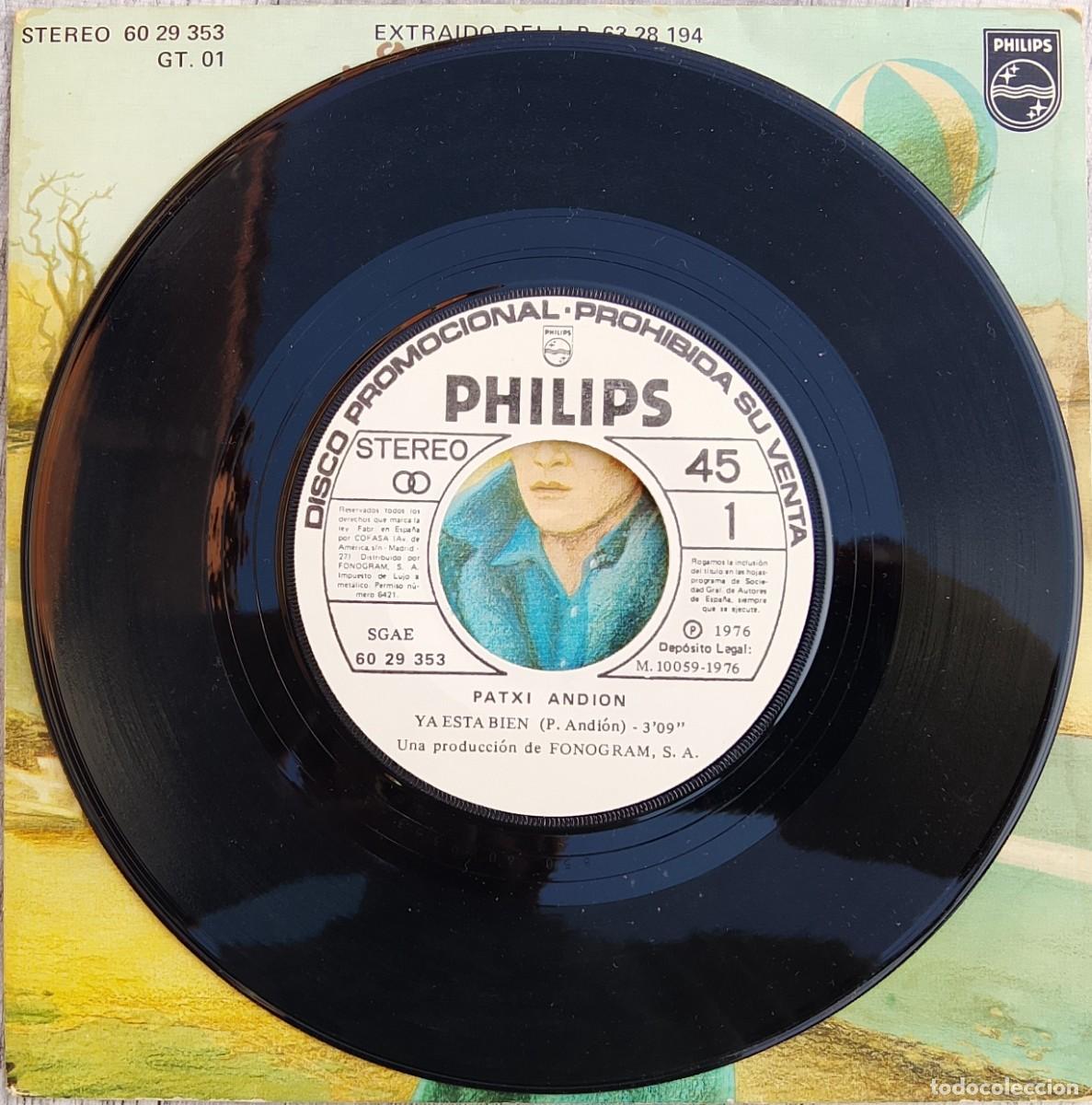 Discos de vinilo: Patxi Andi&oacute;n. Viaje de ida. Vinilo single. - Foto 2