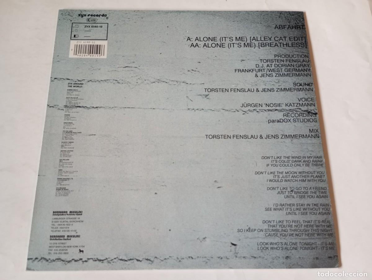 Discos de vinilo: Abfahrt &ndash; Alone (Its Me) - 1989 - Foto 2