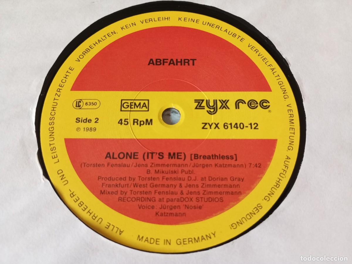 Discos de vinilo: Abfahrt &ndash; Alone (Its Me) - 1989 - Foto 4