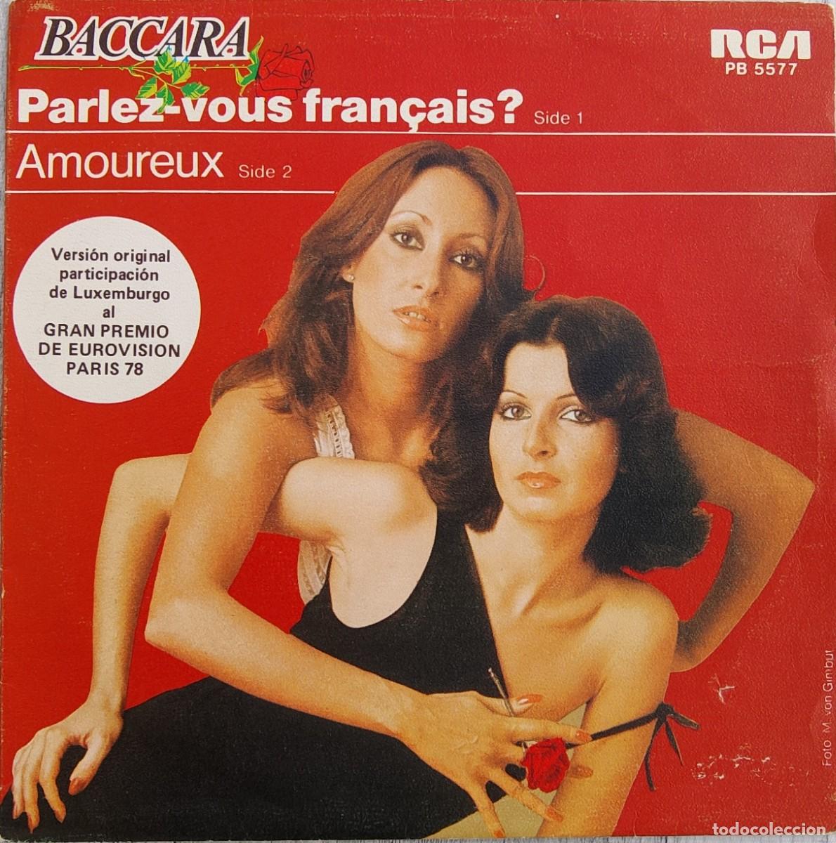 Discos de vinilo: Baccara. Parlez-vous fran&ccedil;ais. Vinilo single. - Foto 1