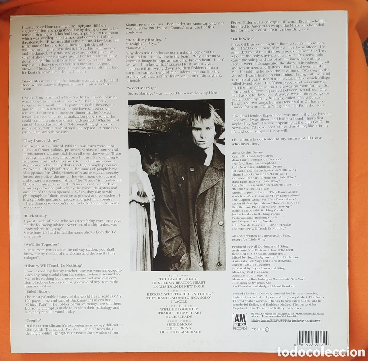 Discos de vinilo: VINILO/DISCO STING.NOTHING LIKE THE SUN .2 DISCOS. - Foto 2
