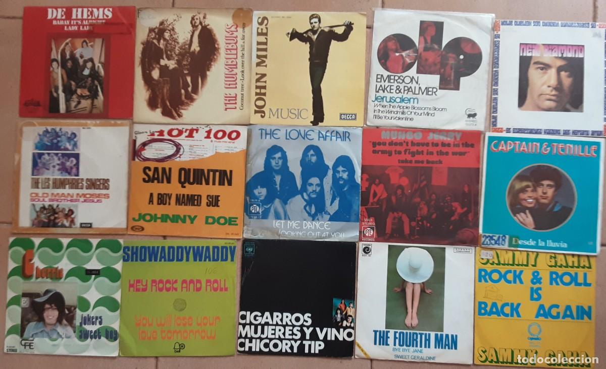 Discos de vinilo: Lote de 30 singles pop rock internacional a&ntilde;os setenta