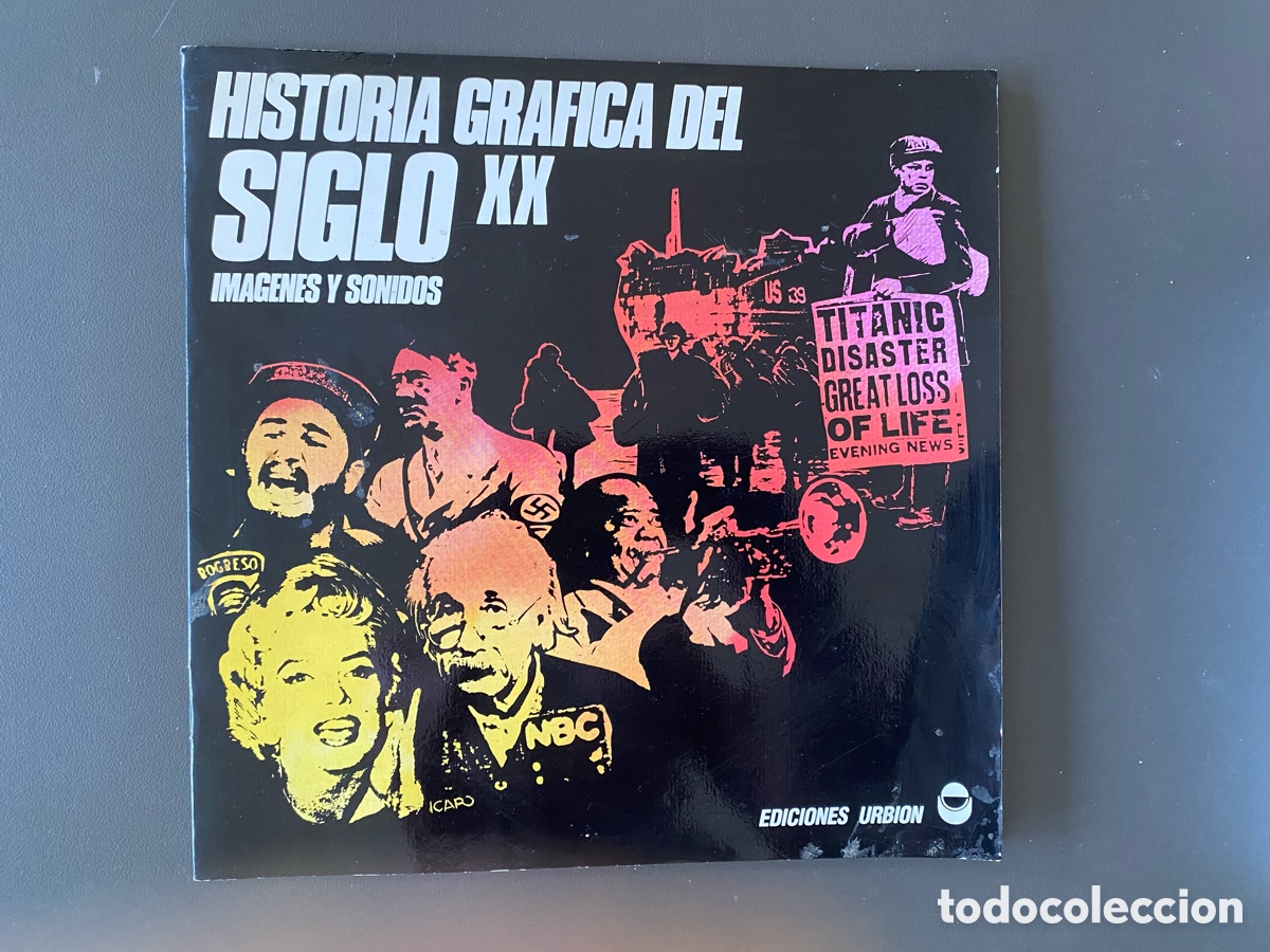 Discos de vinilo: HISTORIA GR&Aacute;FICA DEL SIGLO XX - DOCUMENTOS SONOROS EU-2 - EDICIONES URBI&Oacute;N 1982 (EX/VG)