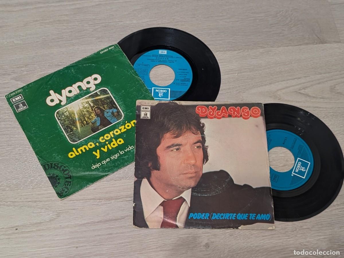 Discos de vinilo: DYANGO - LOTE DE 2 SINGLES MUMEROS 1 ..ALMA ,CORAZON Y VIDA .Y PODER DECIRTE QUE TE AMO .DE EMI