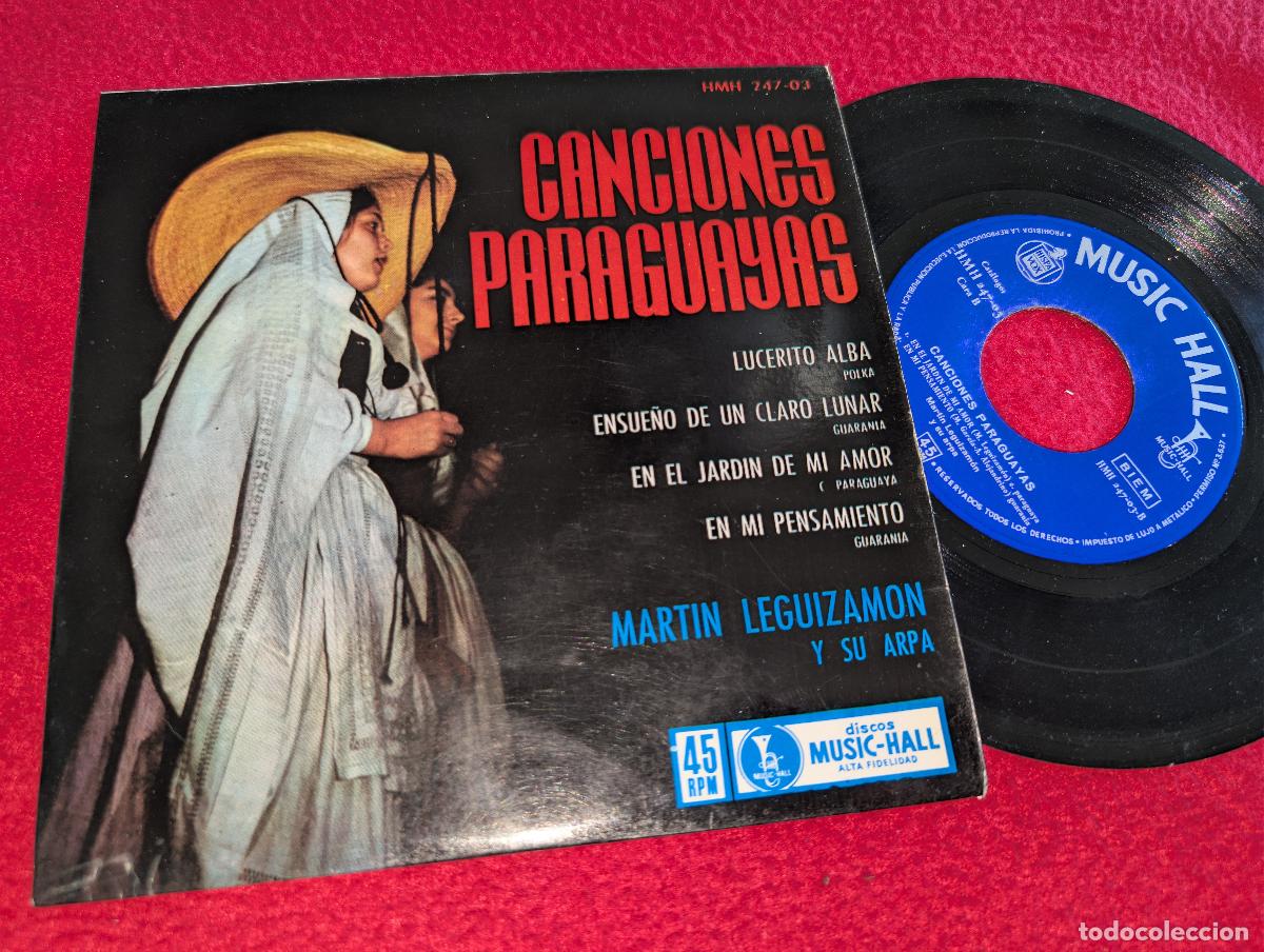 Discos de vinilo: MARTIN LEGUIZAMON Canciones paraguayas. Lucerito Alba/Ensue&ntilde;o de un claro lunar +2 EP 7'' 1962 SPAIN