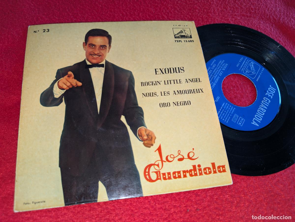 Discos de vinilo: JOSE GUARDIOLA Exodus/Rockin 'little angel/Oro negro +1 EP 7'' 1961 N&ordm;23 La Voz de su Amo