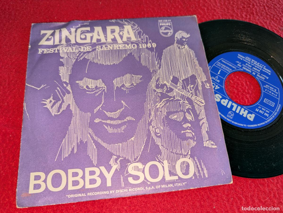 Discos de vinilo: BOBBY SOLO Zingara/Piccola ragazza triste 7'' single 1969 Philips SAN REMO SPAIN ESPA&Ntilde;A