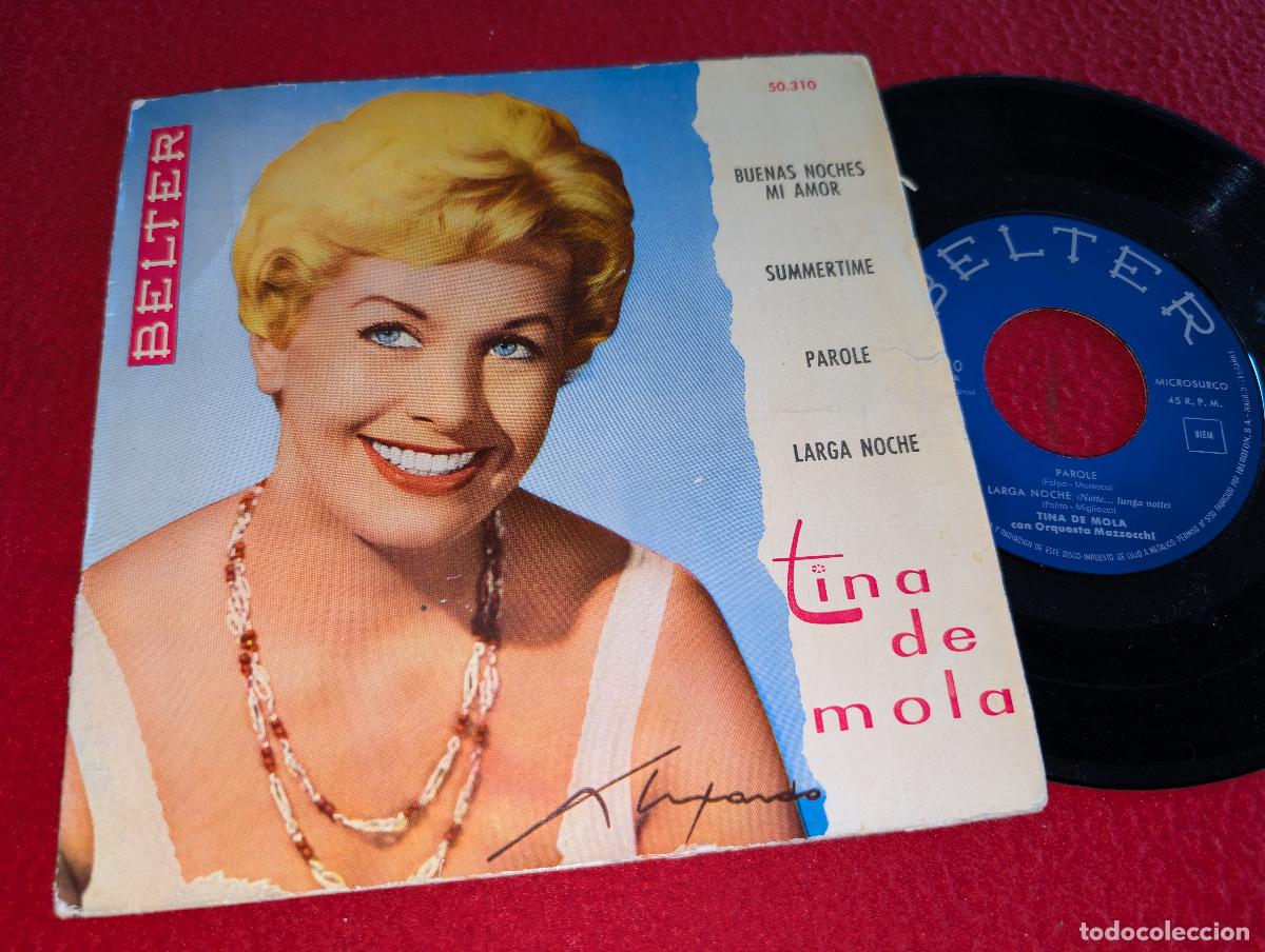 Discos de vinilo: TINA DE MOLA & MAZZOCCHI Parole/Larga noche +2 EP 7'' 1959 Belter ESPA&Ntilde;A SPAIN