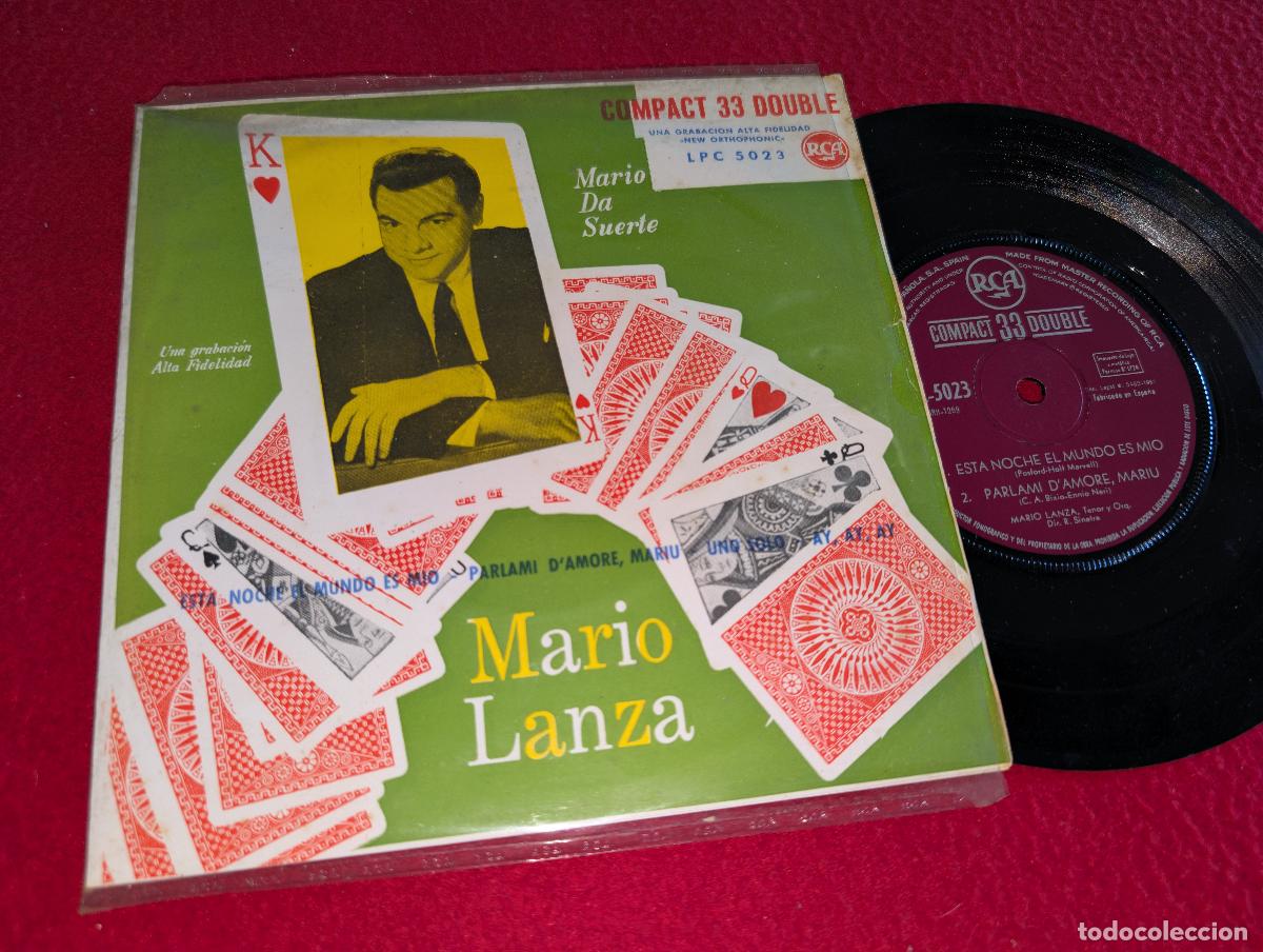 Discos de vinilo: MARIO LANZA Esta noche el mundo es mio/Parlami d'amore +2 EP 1961 RCA 33rpm ESPA&Ntilde;A SPAIN