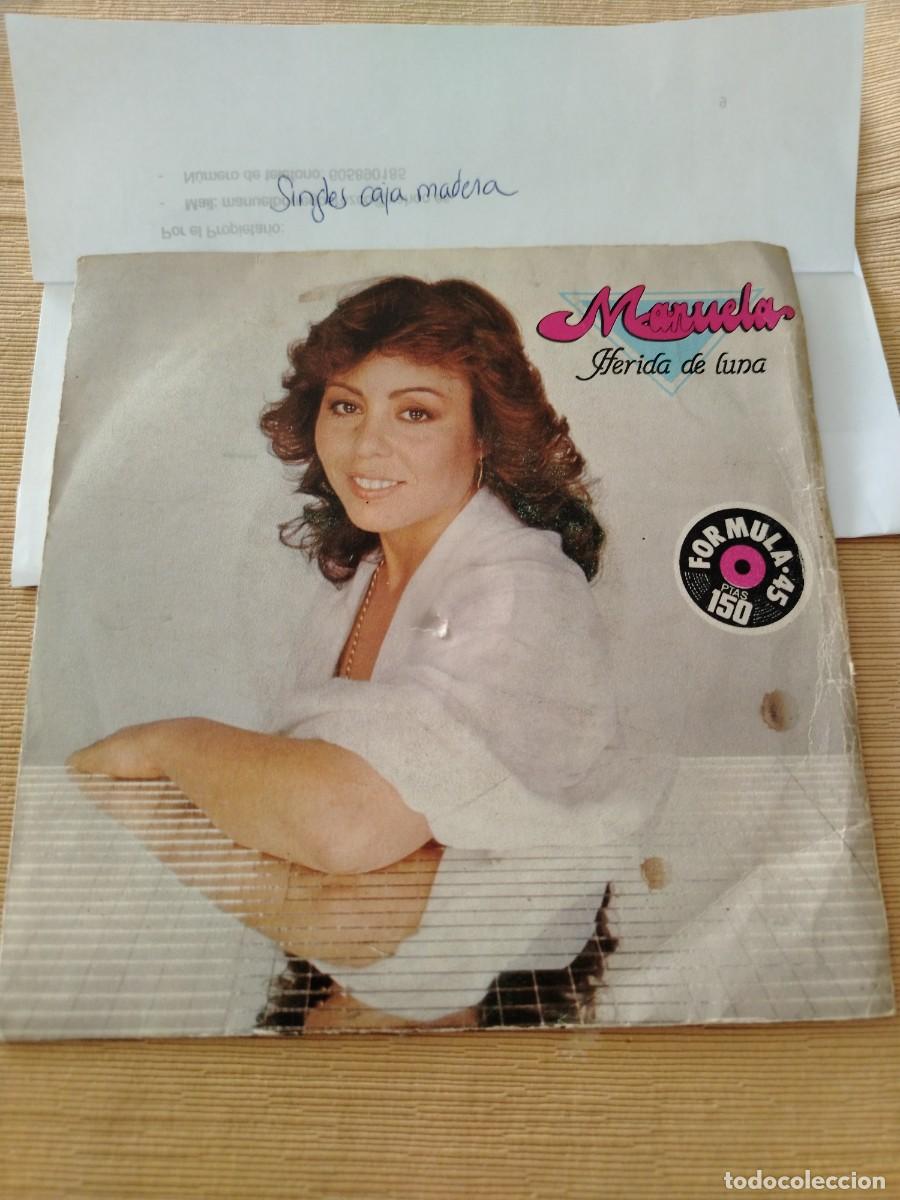 Discos de vinilo: Single vinilo manuela herida de luna