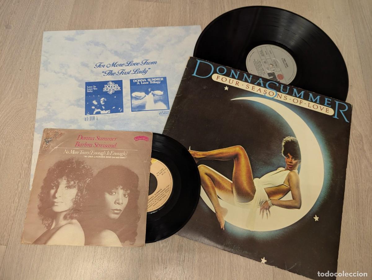 Discos de vinilo: DONNA SUMMER - FOUR SEASONS OF LOVE ..LP DE 1977 - ARIOLA - ESPA&Ntilde;OL + SINGLE ..MO MAS LAGRIMAS