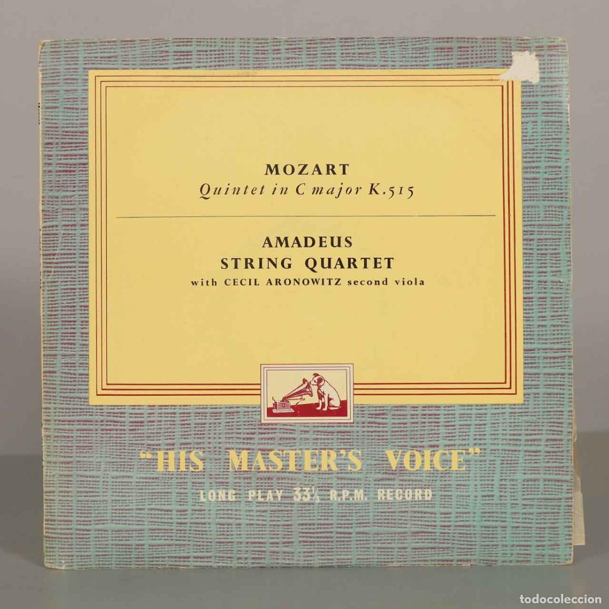Vinyl records: LP. Mozart - String Quintet in C, K.515 - Amadeus String Quartet, Cecil Aronowitz