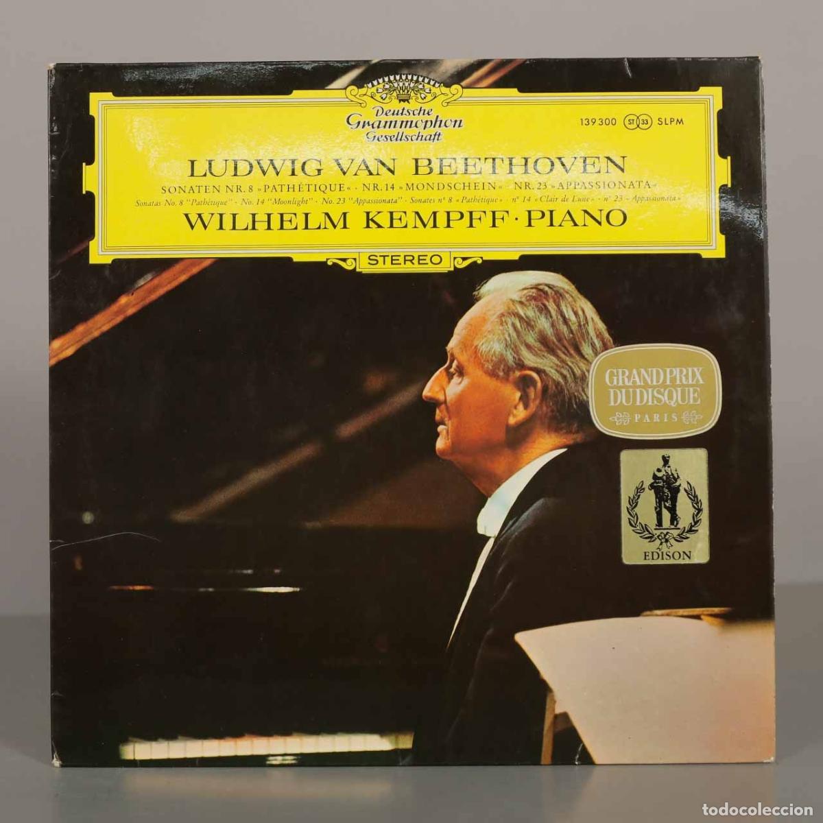 Vinyl records: LP. Beethoven Sonatas Path&eacute;tique, Mondschein, Appassionata - Wilhelm Kempff