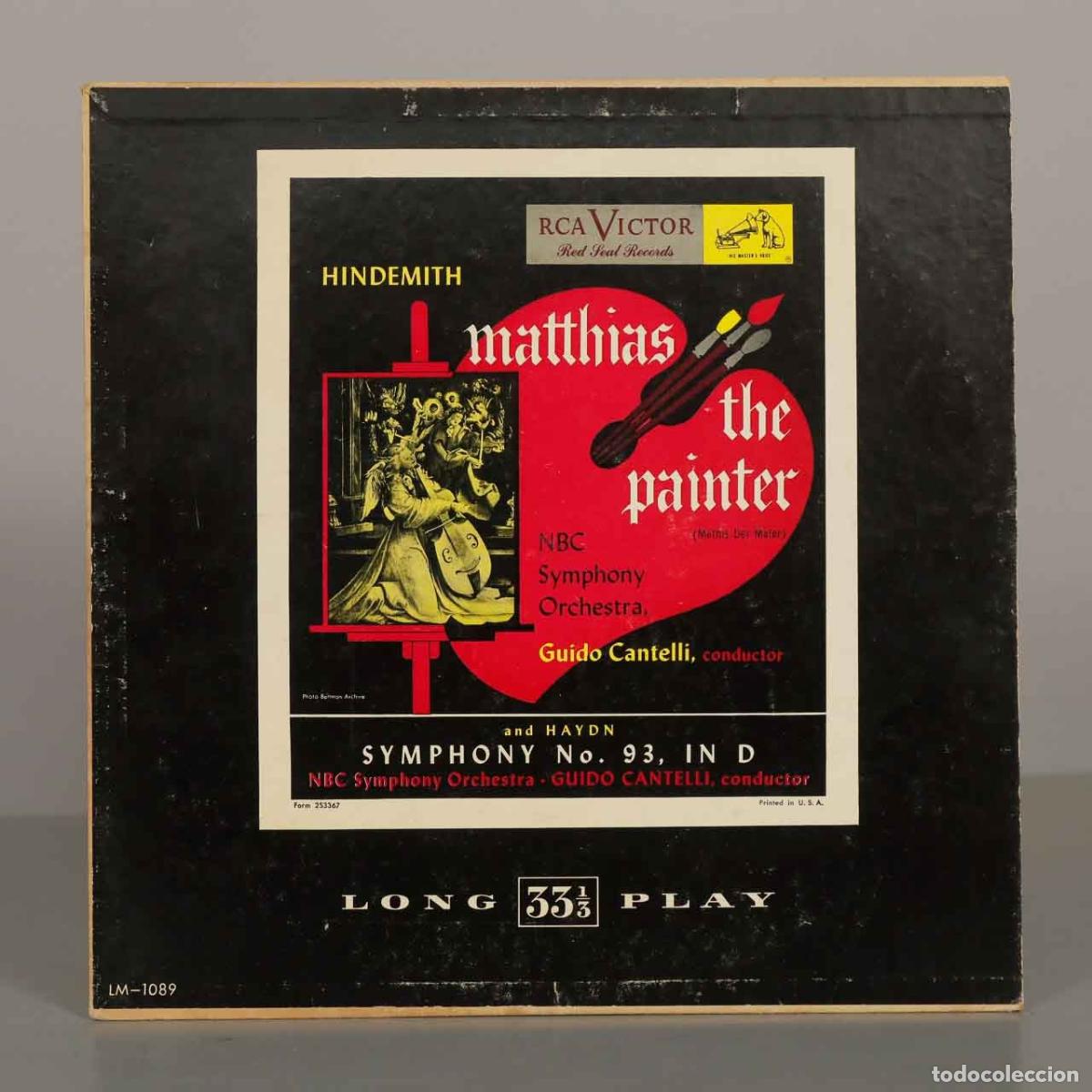 Disques de vinyle: LP. Hindemith / Haydn / NBC Symphony Orchestra, Guido Cantelli - Matthias The Painter (Mathis Der M
