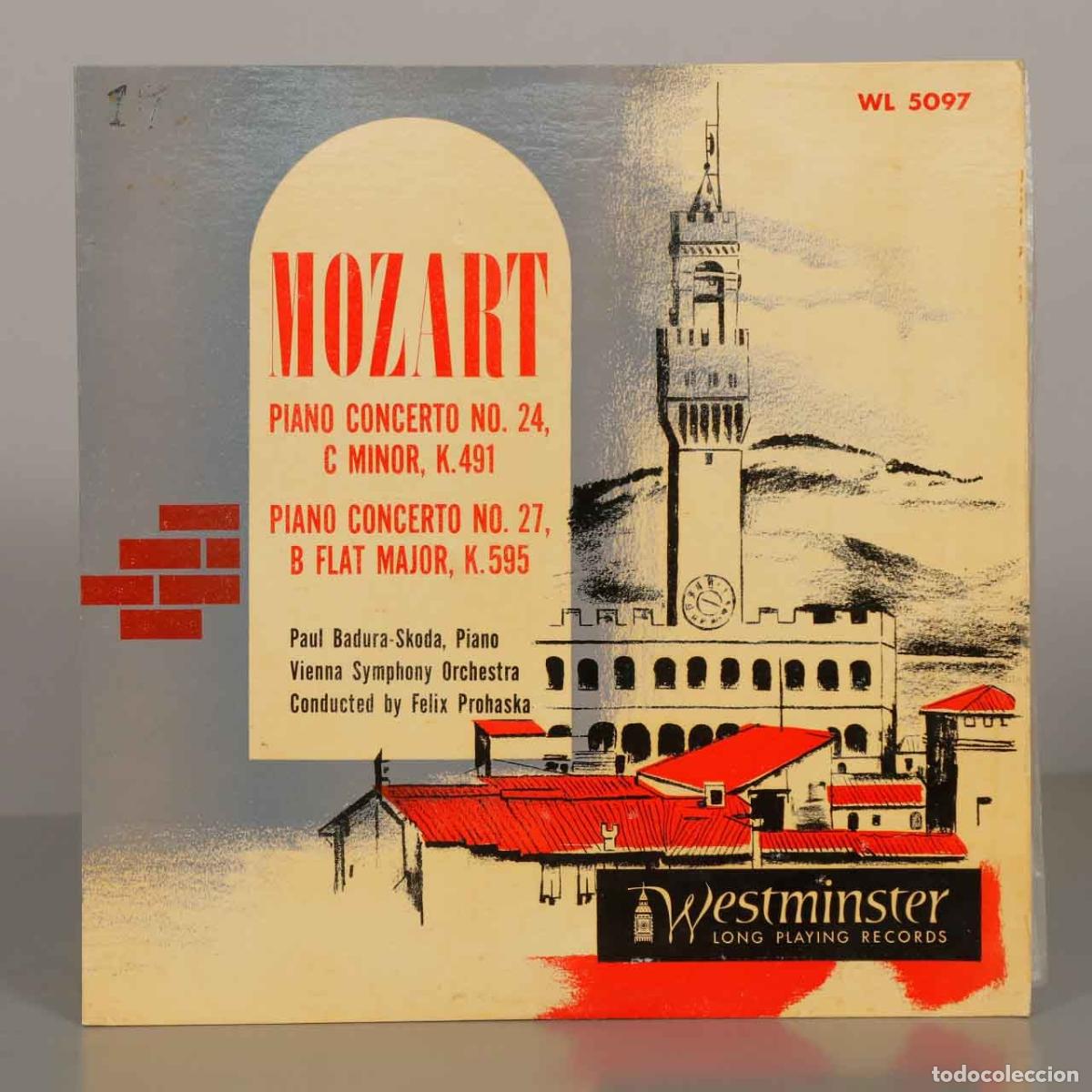 Disques de vinyle: LP. Mozart: Piano Concertos No. 24 and No. 27 - Paul Badura-Skoda, Vienna Symphony Orchestra, Felix