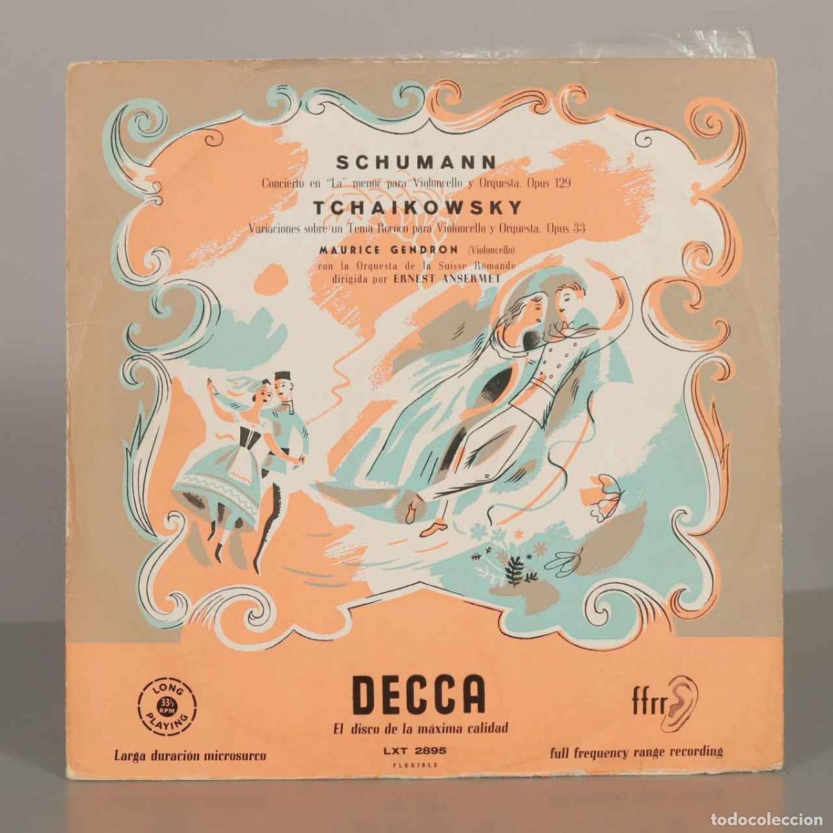 Disques de vinyle: LP. Schumann: Cello Concerto / Tchaikovsky: Rococo Variations - Maurice Gendron, Ernest Ansermet, L