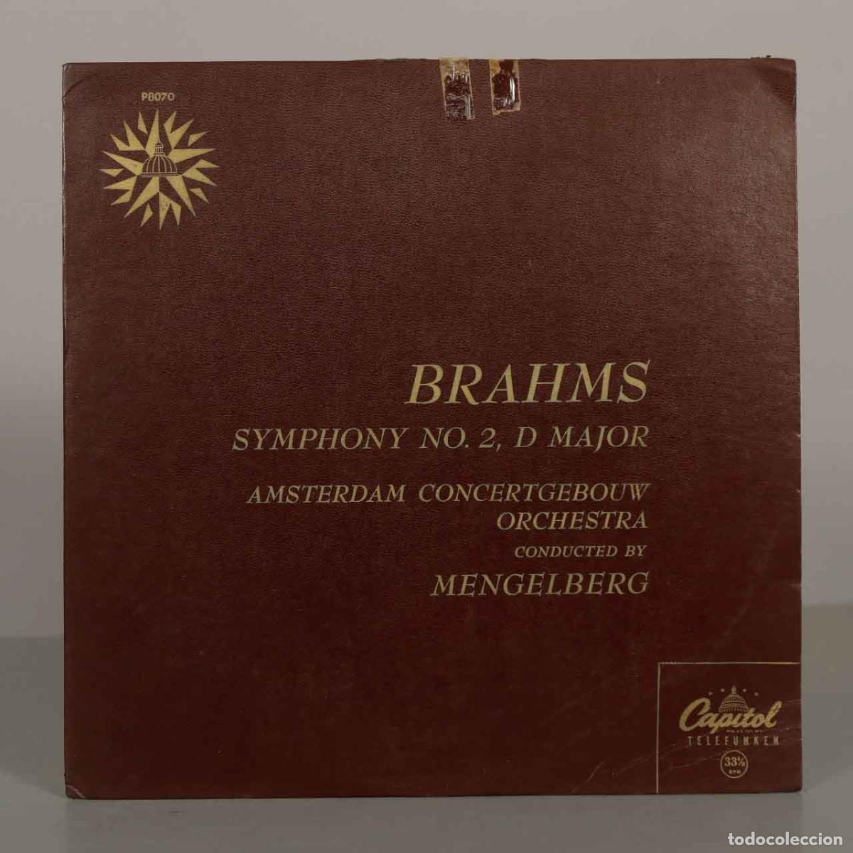 Discos de vinil: LP. Brahms - Symphony No. 2, D Major - Amsterdam Concertgebouw Orchestra, Willem Mengelberg