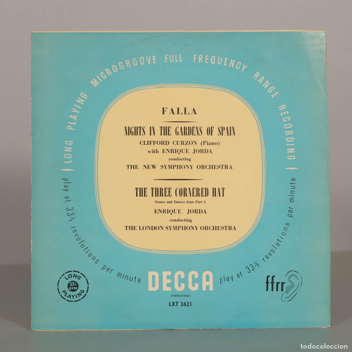Discos de vinil: LP. Falla: Nights in the Gardens of Spain, The Three Cornered Hat - Clifford Curzon, Enrique Jord&aacute;,