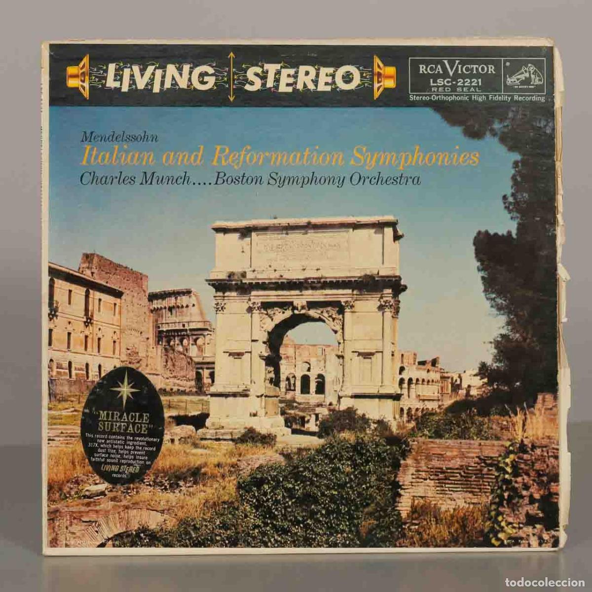 Discos de vinil: LP. Mendelssohn: Italian and Reformation Symphonies - Boston Symphony Orchestra, Charles Munch