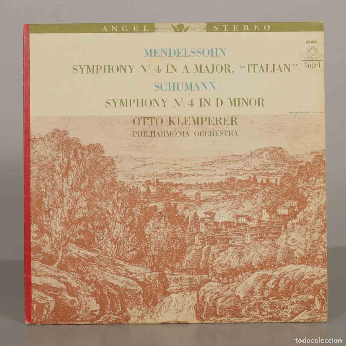 Discos de vinil: LP. MENDELSSOHN SYMPHONY N&ordm; 4 SCHUMANN SYMPHONY N&ordm; 4 KLEMPERER