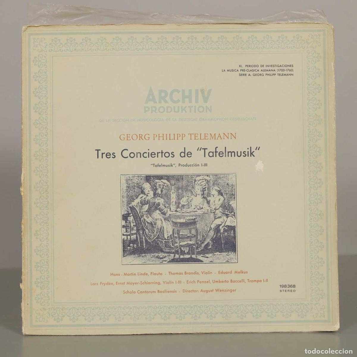 Discos de vinilo: LP. Drei Konzerte aus der Tafelmusik - Georg Philipp Telemann
