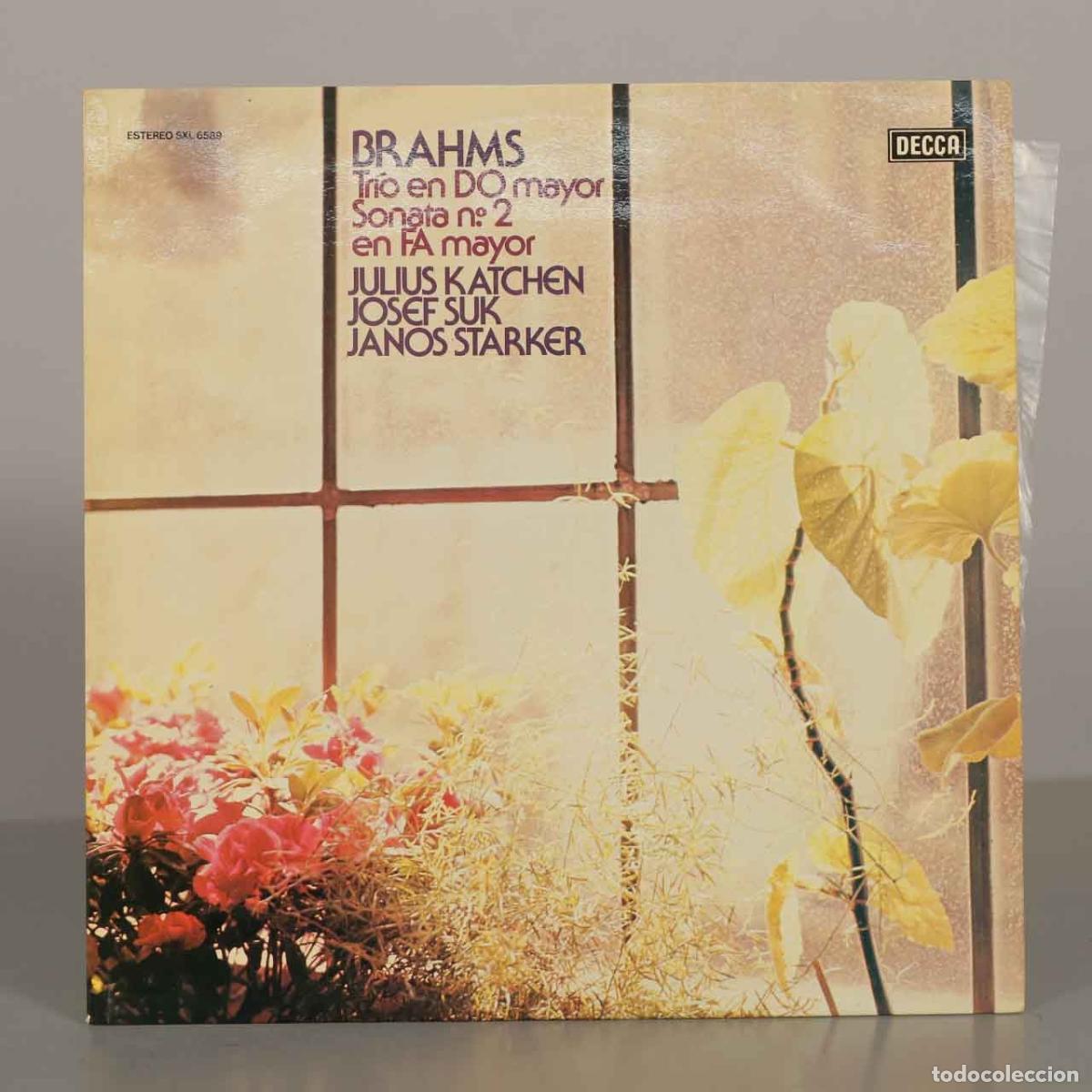 Discos de vinilo: LP. Brahms Trio en DO mayor Sonata n. 2 en FA mayor - Julius Katchen, Josef Suk, Janos Starker