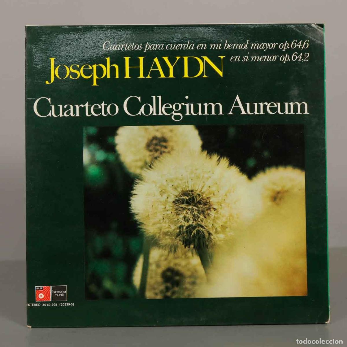 Discos de vinilo: LP. Cuartetos para cuerda en mi bemol mayor op. 64,6 y en si menor op. 64,2 - Joseph Haydn - Cuarte