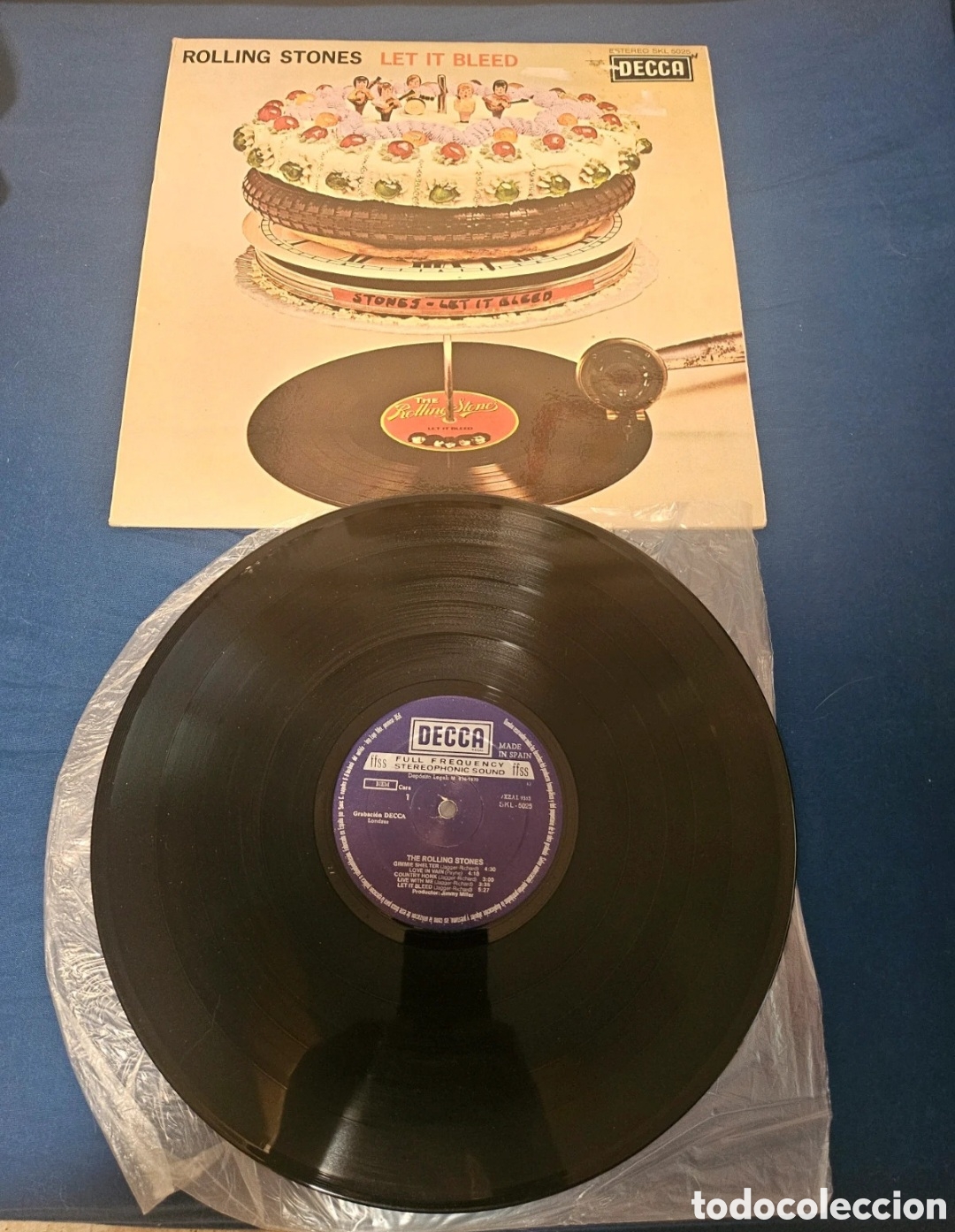 Discos de vinilo: Vinilo Rolling Stones Let it bleed Original 1.970 Made In Spain