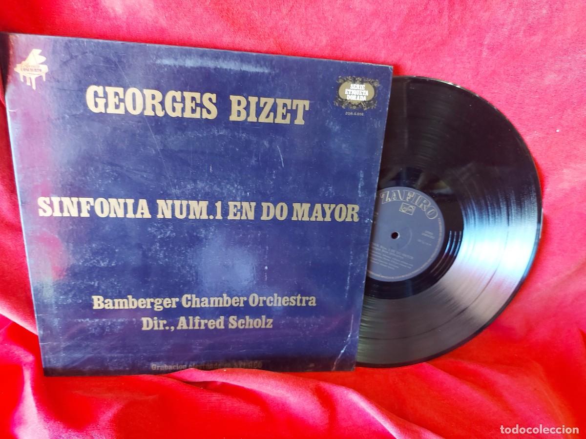 Discos de vinilo: LP GEORGES BIZET, SINFON&Iacute;A N&ordm; 1 DO MAYOR ( PEDIDOS M&Iacute;NIMOS 10 &euro; ) CAJA N.&ordm; 3 - LP