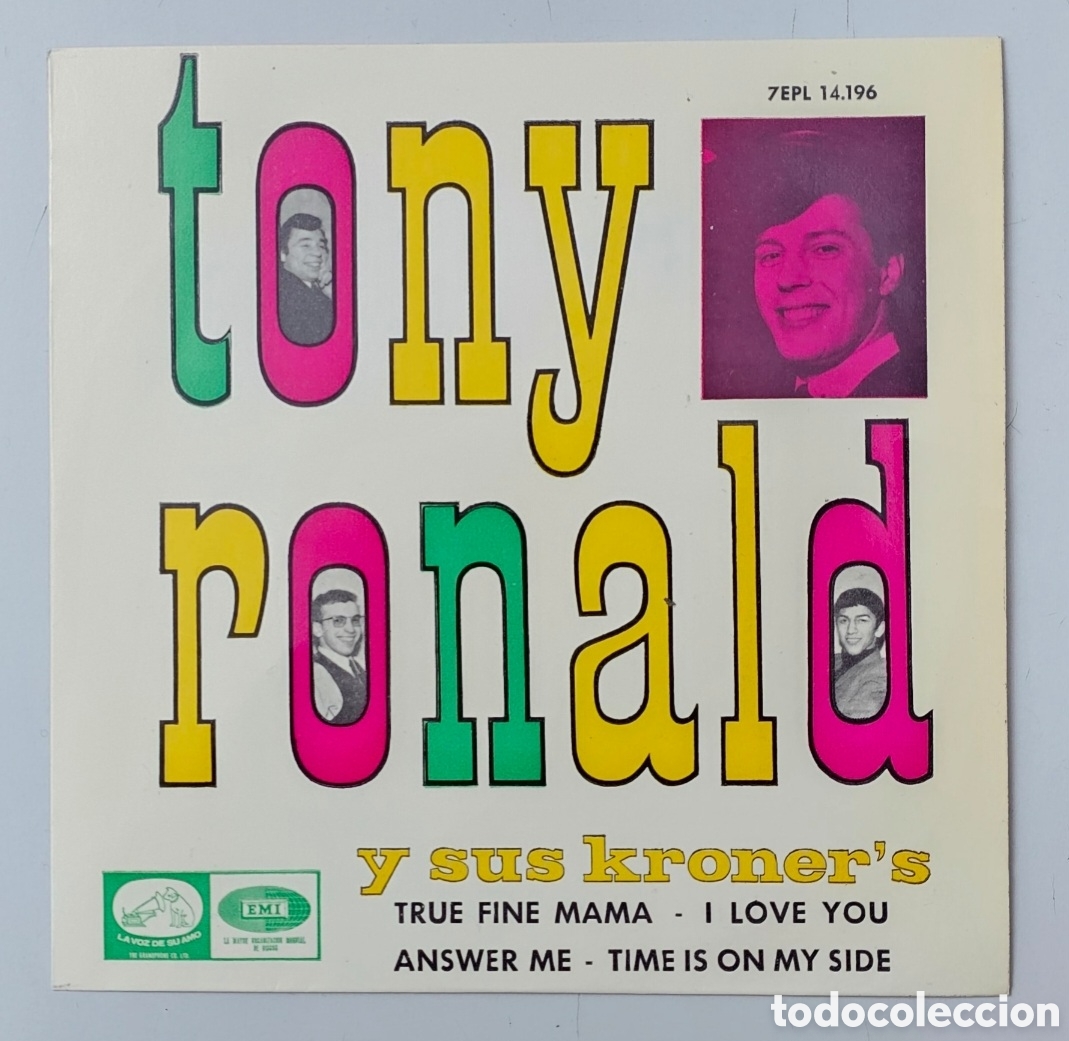 Discos de vinilo: EP TONY RONALD Y SUS KRONER'S - True fine mama/+3 (Espa&ntilde;a - EMI - 1965) UK Beat Freakbeat Rock