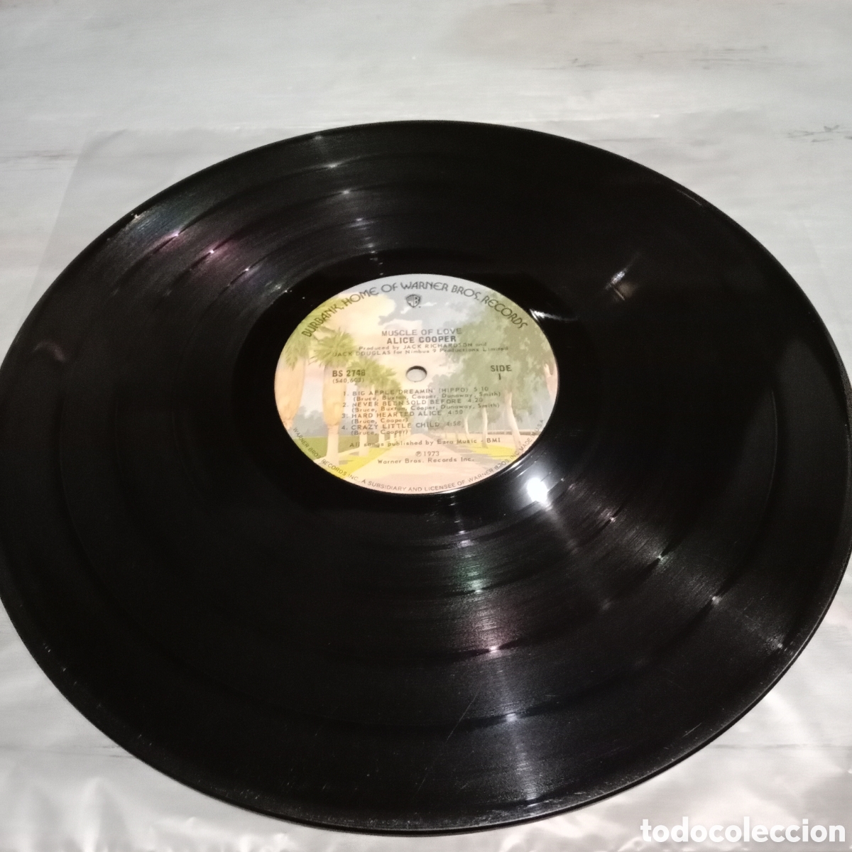 Discos de vinilo: ALICE COOPER - MUSCLE OF LOVE - LP, SOLO VINILO!! FALTA LA CARPETA!!