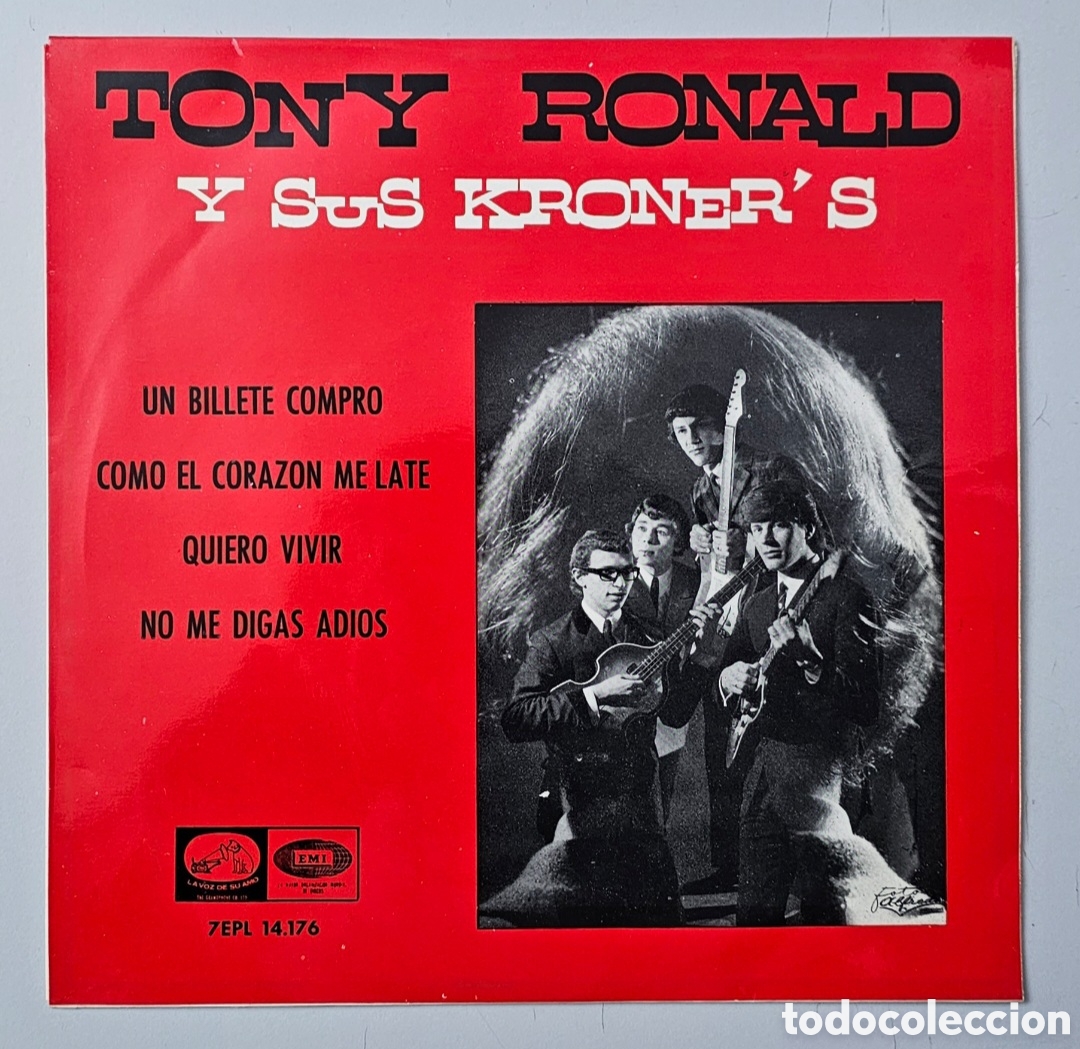 Discos de vinilo: EP TONY RONALD Y SUS KRONER'S - Un billete compro/+3 (Espa&ntilde;a - EMI - 1965) Beatles cover