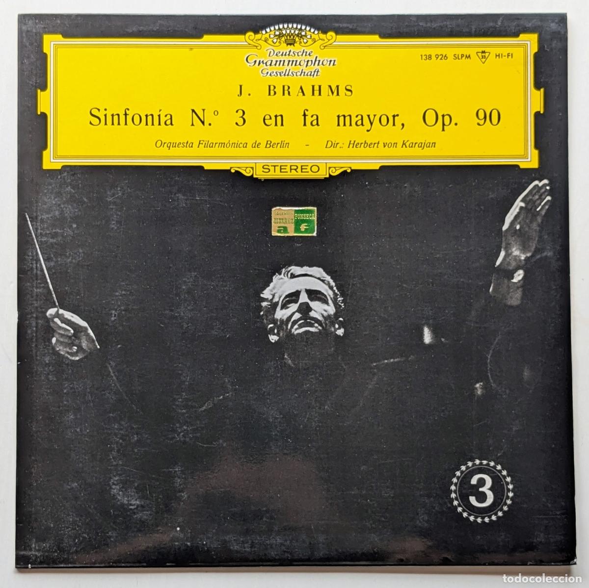 Discos de vinilo: Vinilo LP Brahms* - Herbert von Karajan, Orquesta Filarm&oacute;nica De Berl&iacute;n* - Sinfon&iacute;a N&ordm; 3 En Fa Mayor