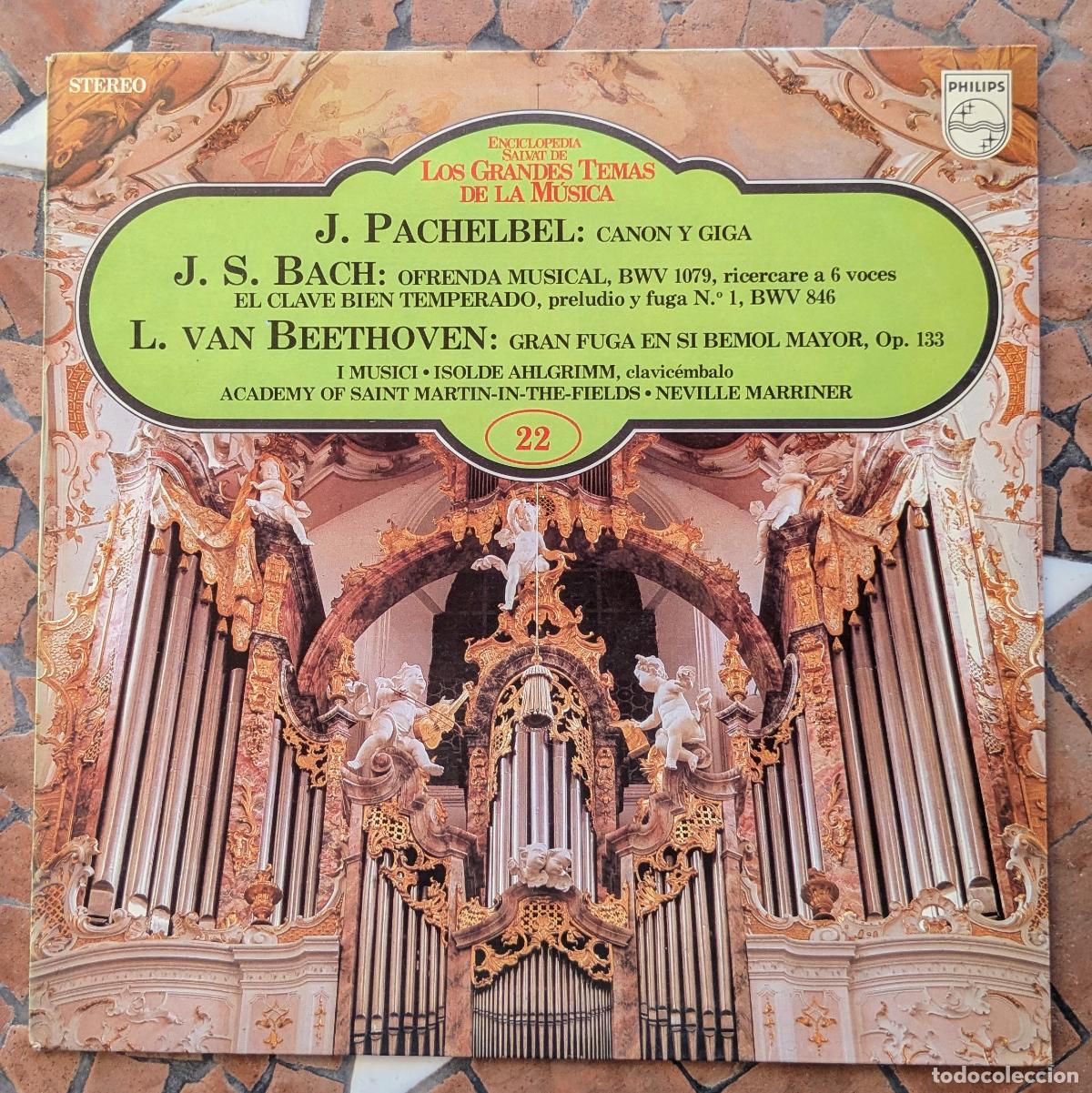 Discos de vinilo: Vinilo LP Johann Pachelbel, Johann Sebastian Bach, Ludwig Van Beethoven, Isolde Ahlgrimm , Clavic&eacute;mb