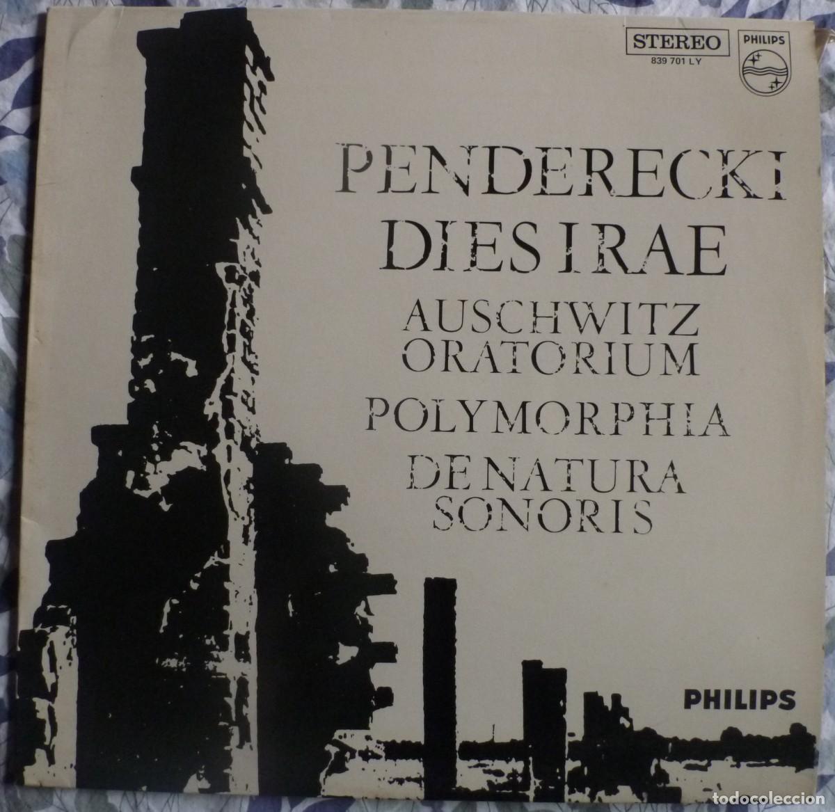 Discos de vinilo: PENDERECKI - DIES IRAE &middot; AUSCHWITZ ORATORIUM (LP PHILIPS) HENRYK CZYZ