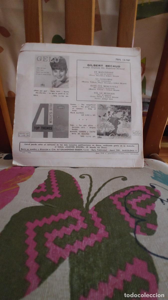 Discos de vinilo: GILBERT BECAUD-EP ET MAINTENANT +3 - Foto 2