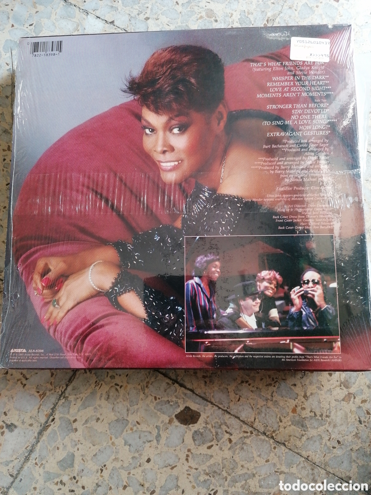 Discos de vinilo: LP DIONNE WARWICK FRIENDS 1985 ESPA&Ntilde;A INSERT - Foto 2