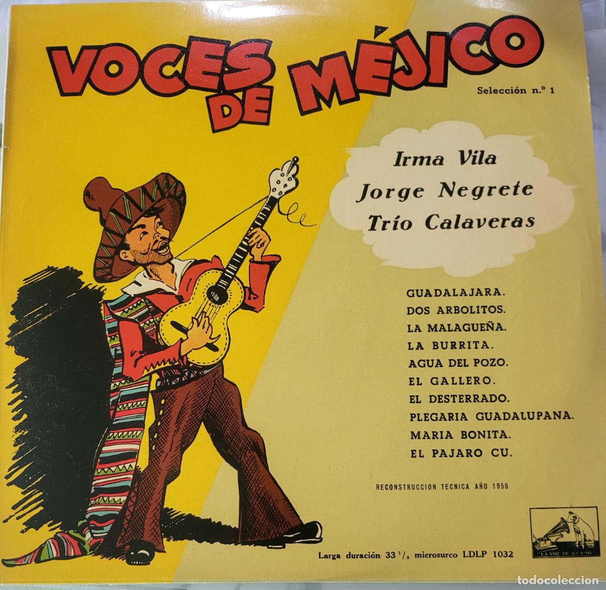 Discos de vinilo: Irma Vila, Jorge Negrete... 10&rdquo; sello La voz de su amo editado en Espa&ntilde;a a&ntilde;o 1956...