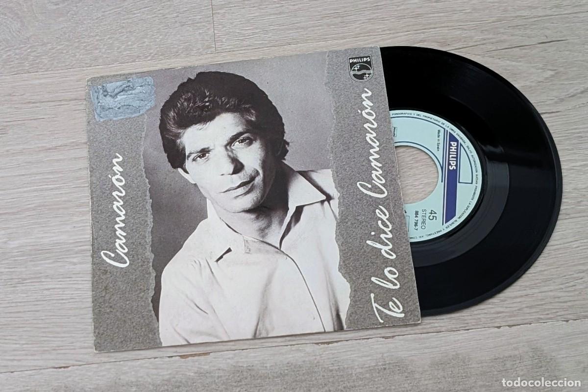 Discos de vinilo: CAMARON DE LA ISLA - TE LO DICE CAMARON + PISTOLA Y CUCHILLO ..SINGLE DE 1986 - POLYGRAM