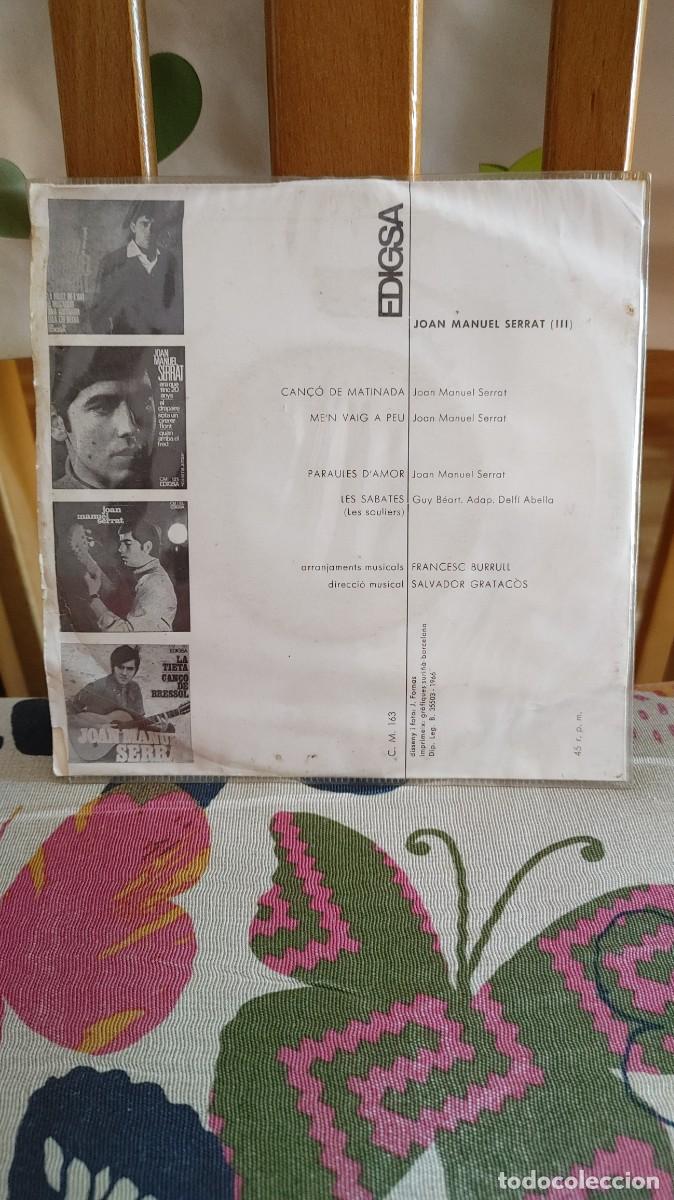 Discos de vinilo: JOAN MANUEL SERRAT-EP CAN&Ccedil;O DE MATINADA +3 - Foto 2