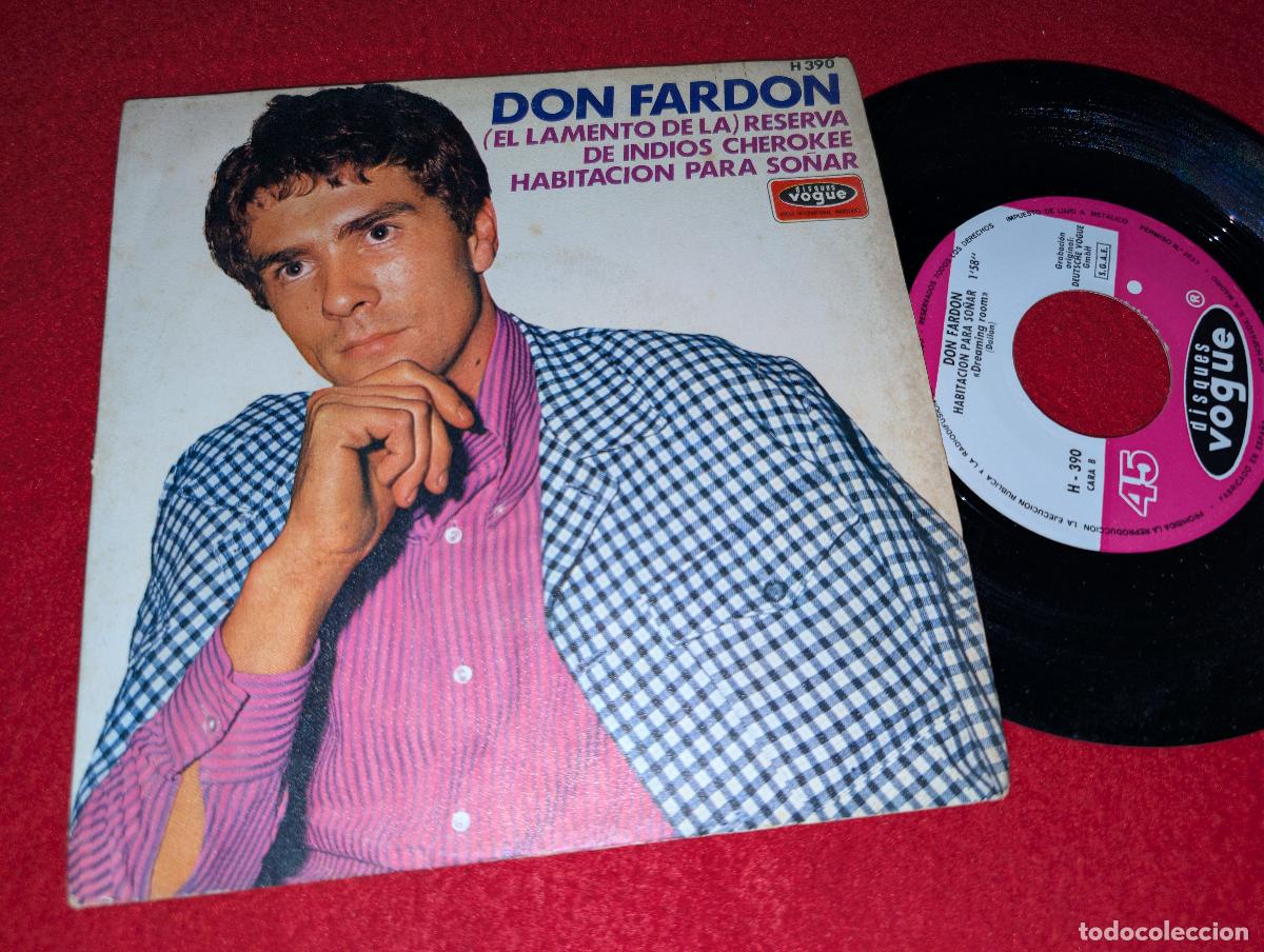 Discos de vinilo: DON FARDON (The lament of the Cherokee) Indian reservation/Dreaming room 7'' SINGLE 1968 ESPA&Ntilde;A SPAI