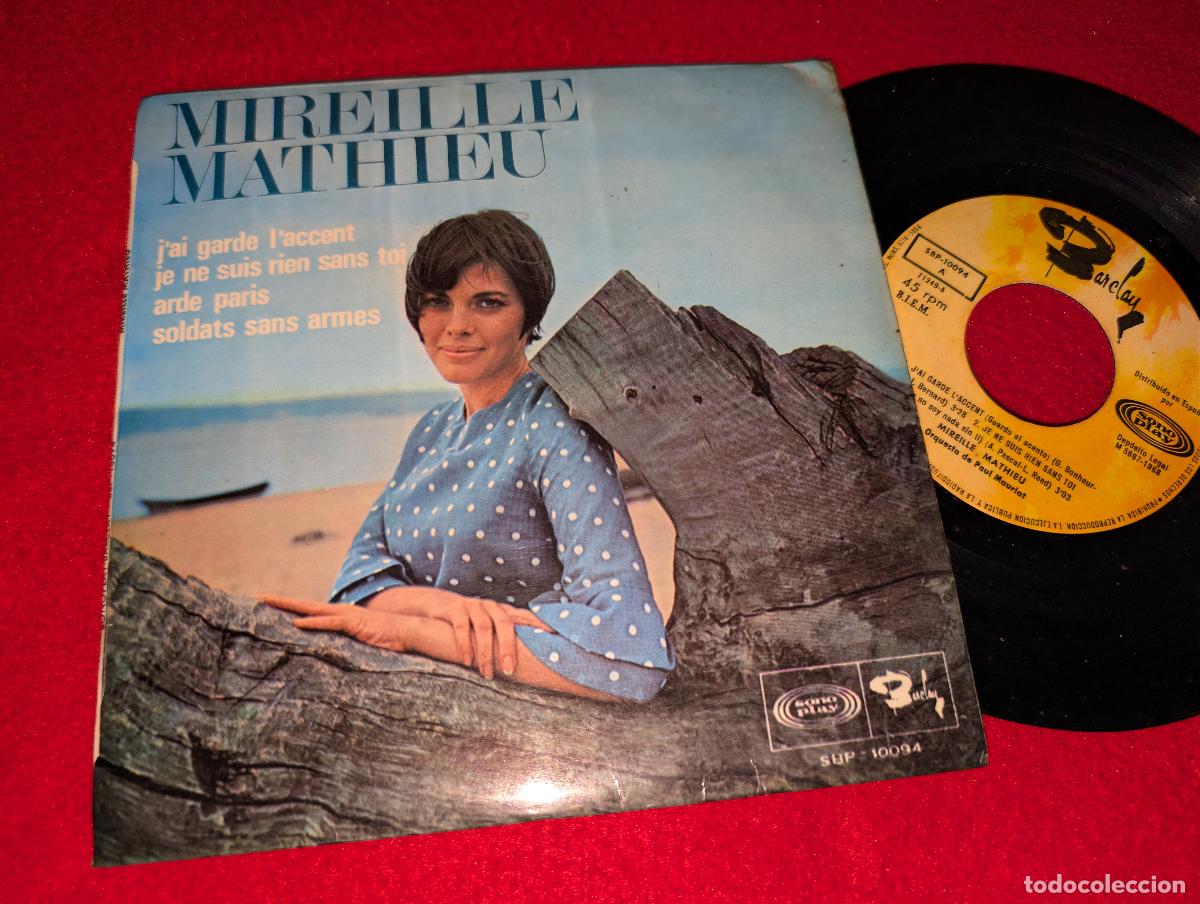 Discos de vinilo: MIREILLE MATHIEU J'ai garde l'accent/Arde Paris +2 EP 7'' 1968 Barclay SPAIN
