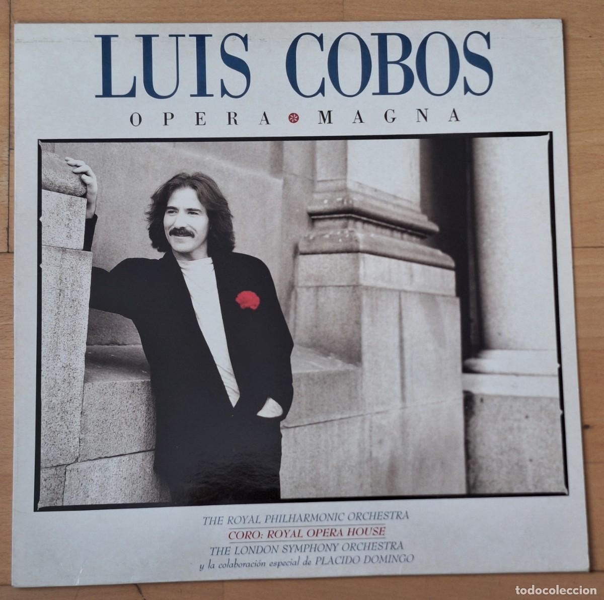 Discos de vinilo: LUIS COBOS OPERA MAGNA CON PLACIDO DOMINGO- DISCO VINILO DOBLE LP - C.B.S. 1989 - PERFECTO ESTADO