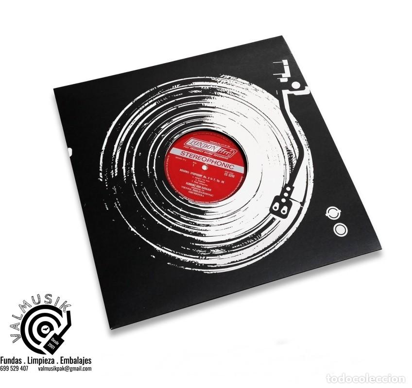 Discos de vinilo: 10 CARPETAS DE CART&Oacute;N ESTAMPADO GIRADISCOS PARA DISCOS DE VINILO LP - NUEVAS -