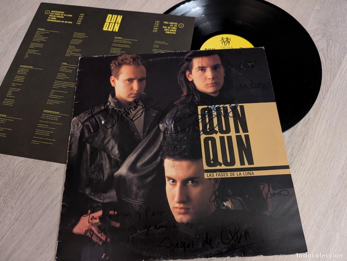 Discos de vinilo: QUN QUN - LAS FASES DE LA LUNA ..LP 1989 - TROYA.. CON LETRAS INCLUYE EXITO ..DESCONOCIDA..FIRMADO