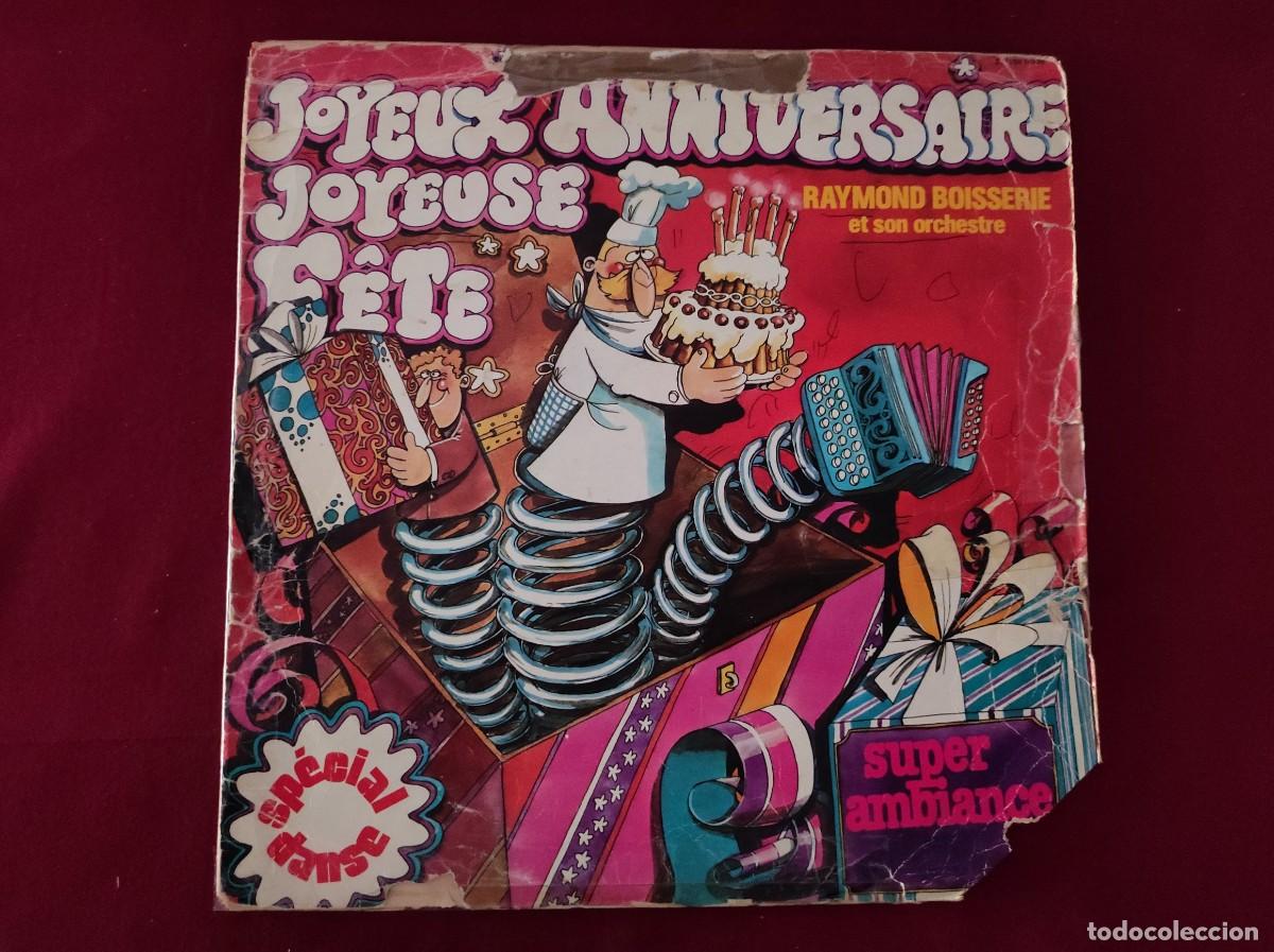 Discos de vinilo: Vinilo LP &rdquo;Joyeux Anniversaire&rdquo; Raymond Boisserie &ndash; Acordeon y Fiesta (MFP, 1977)