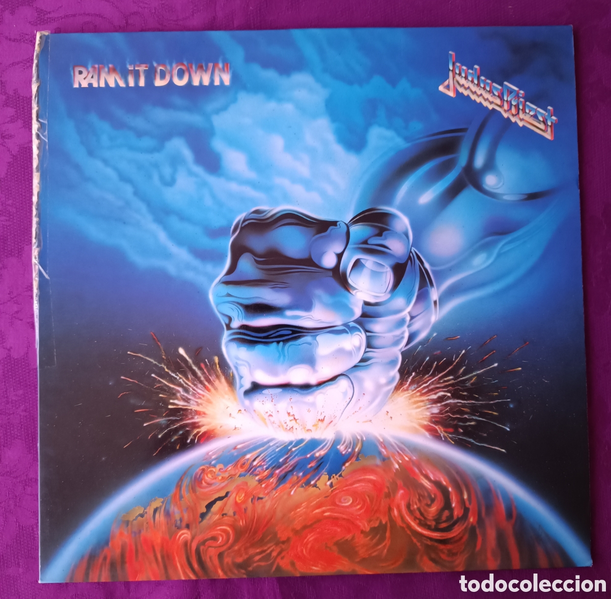 Discos de vinilo: JUDAS PRIEST - RAM IT DOWN 1988 SPAIN vinilo EX
