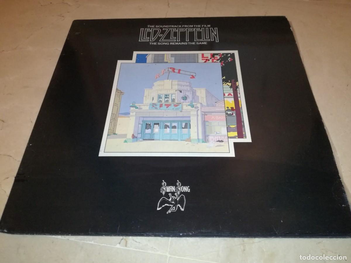 Discos de vinilo: LED ZEPPELIN-THE SONG REMAINS THE SAME-DOBLE LP-EDICI&Oacute;N ESPA&Ntilde;OLA-VINILOS EN EXCELENTE ESTADO
