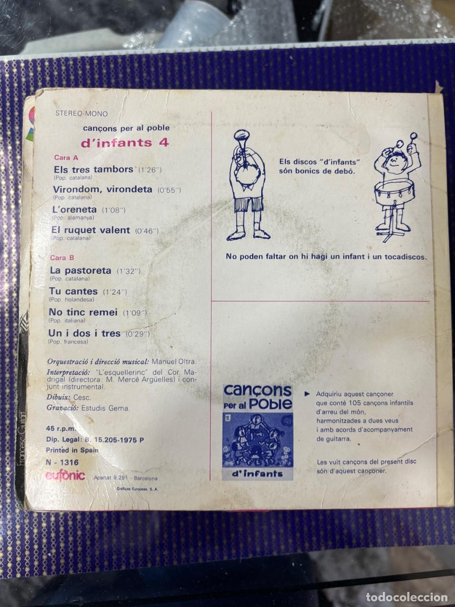 Discos de vinilo: CAN&Ccedil;ONS PER AL POBLE DINFANTS 4, - Foto 2